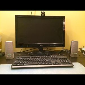 Desktop computer and monitor